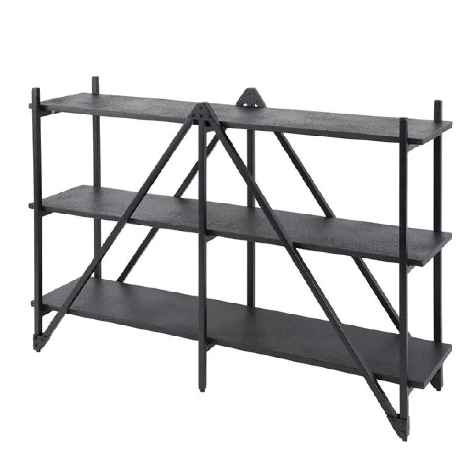 Kalfort Wandkasten|Industriele Kasten|Eddy Wandrek 3 laags Antraciet 130cm