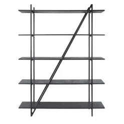 Kalfort Wandkasten|Industriele Kasten|Eddy Wandrek 5 laags Antraciet 140cm