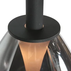 Steinmex Hanglampen|Glazen Hanglamp|Edgar 1-lichts Hanglamp large Smoke Glas