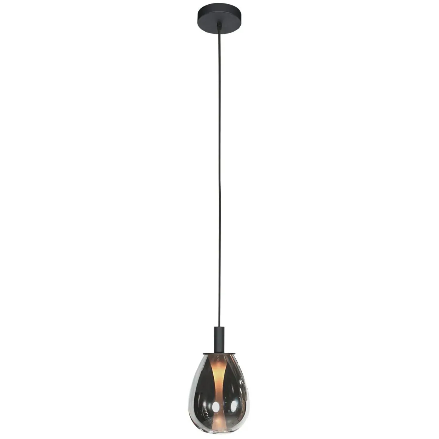 Steinmex Hanglampen|Glazen Hanglamp|Edgar 1-lichts Hanglamp small Smoke Glas