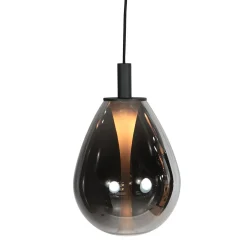 Steinmex Hanglampen|Glazen Hanglamp|Edgar 1-lichts Hanglamp small Smoke Glas