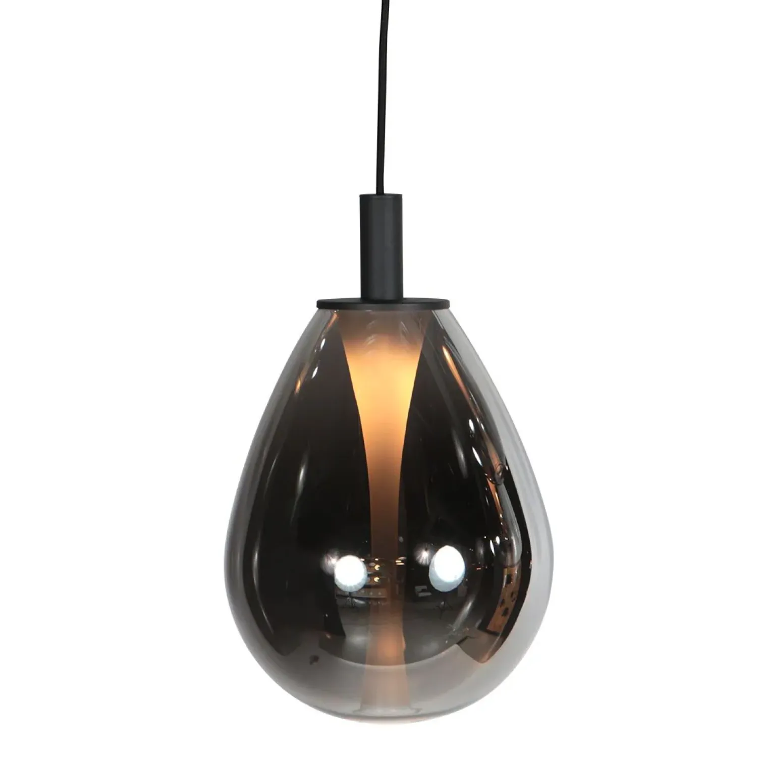 Steinmex Hanglampen|Glazen Hanglamp|Edgar 1-lichts Hanglamp small Smoke Glas