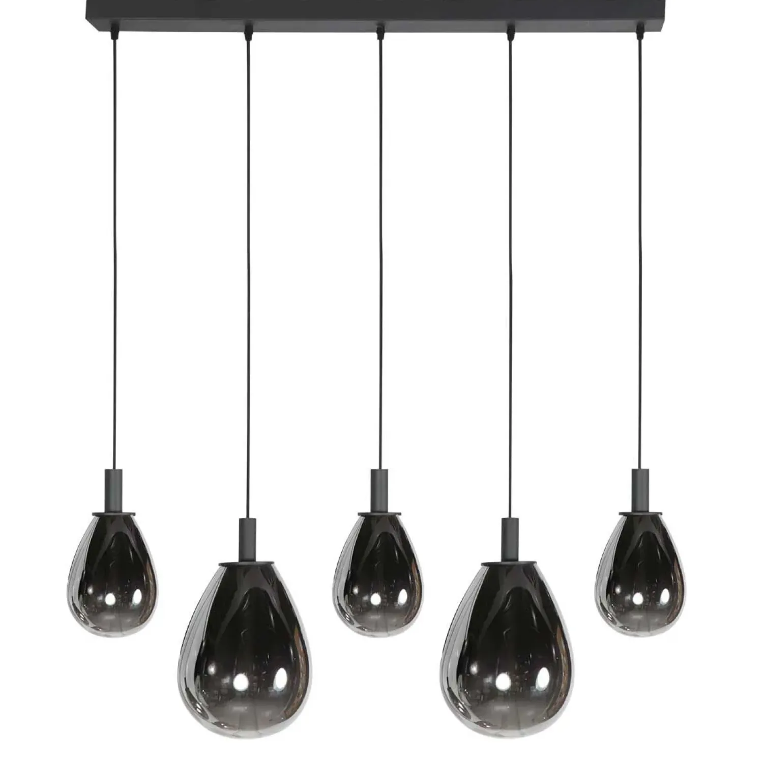 Steinmex Hanglampen|Glazen Hanglamp|Edgar 5-lichts Hanglamp Smoke Glas