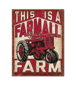 Metal Signs Metalen Borden|Een Farmall farm - metalen bord