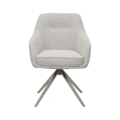 Label51 Eetkamerstoelen|Eetkamerstoel Akira Naturel Boucle met Taupe poot