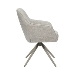 Label51 Eetkamerstoelen|Eetkamerstoel Akira Naturel Boucle met Taupe poot