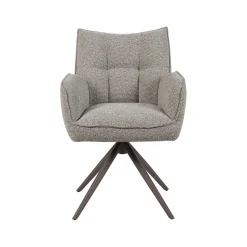 Label51 Eetkamerstoelen|Eetkamerstoel Amalfi Mushoom Boucle met Brons poot