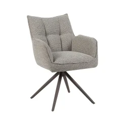 Label51 Eetkamerstoelen|Eetkamerstoel Amalfi Mushoom Boucle met Brons poot