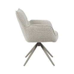 Label51 Eetkamerstoelen|Eetkamerstoel Amalfi Naturel Boucle met Taupe poot