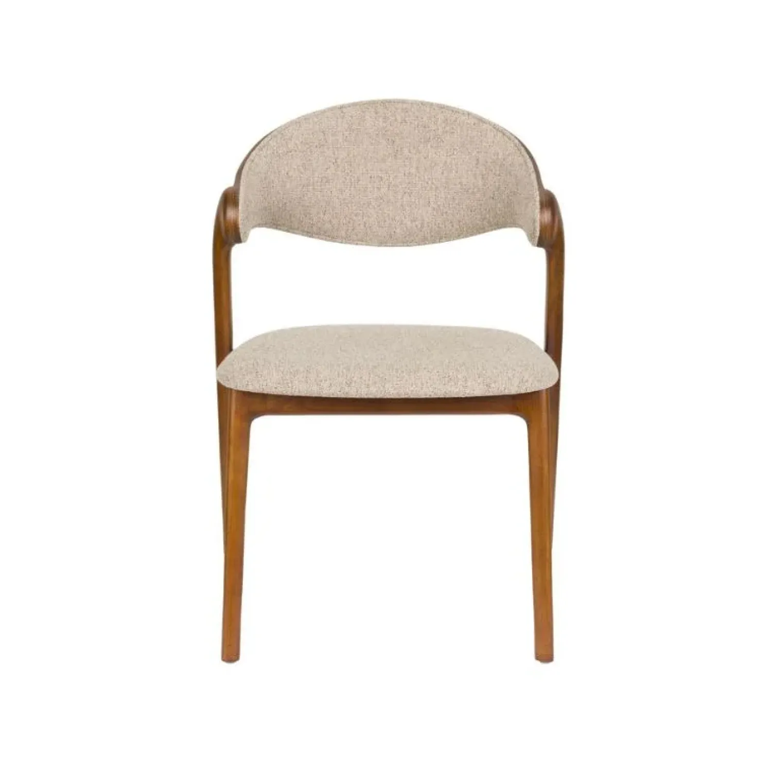 Dutchbone Eetkamerstoelen|Eetkamerstoel Babington Walnoot
