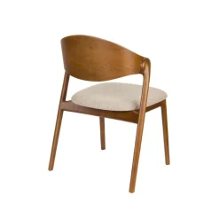 Dutchbone Eetkamerstoelen|Eetkamerstoel Babington Walnoot