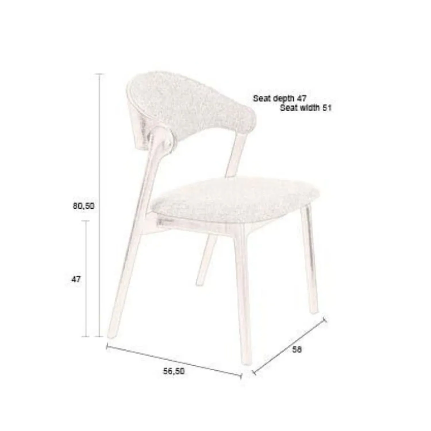 Dutchbone Eetkamerstoelen|Eetkamerstoel Babington Walnoot