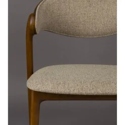 Dutchbone Eetkamerstoelen|Eetkamerstoel Babington Walnoot