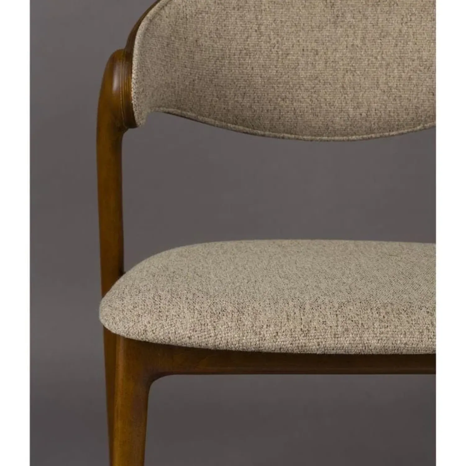 Dutchbone Eetkamerstoelen|Eetkamerstoel Babington Walnoot