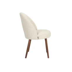 Dutchbone Eetkamerstoelen|Eetkamerstoel Barbara Boucle Beige