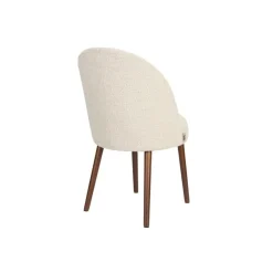 Dutchbone Eetkamerstoelen|Eetkamerstoel Barbara Boucle Beige