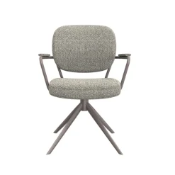 Label51 Eetkamerstoelen|Eetkamerstoel Basel Grijs Boucle