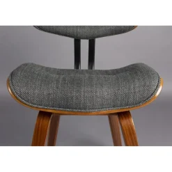 Dutchbone Eetkamerstoelen|Eetkamerstoel Blackwood Antraciet