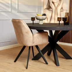 Furndea Eetkamerstoelen|Eetkamerstoel Brigitte Beige