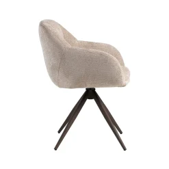 Label51 Eetkamerstoelen|Eetkamerstoel Esma Clay met Brons poot