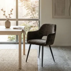 Eleonora Eetkamerstoelen|Eetkamerstoel Esmee Bruin 58cm