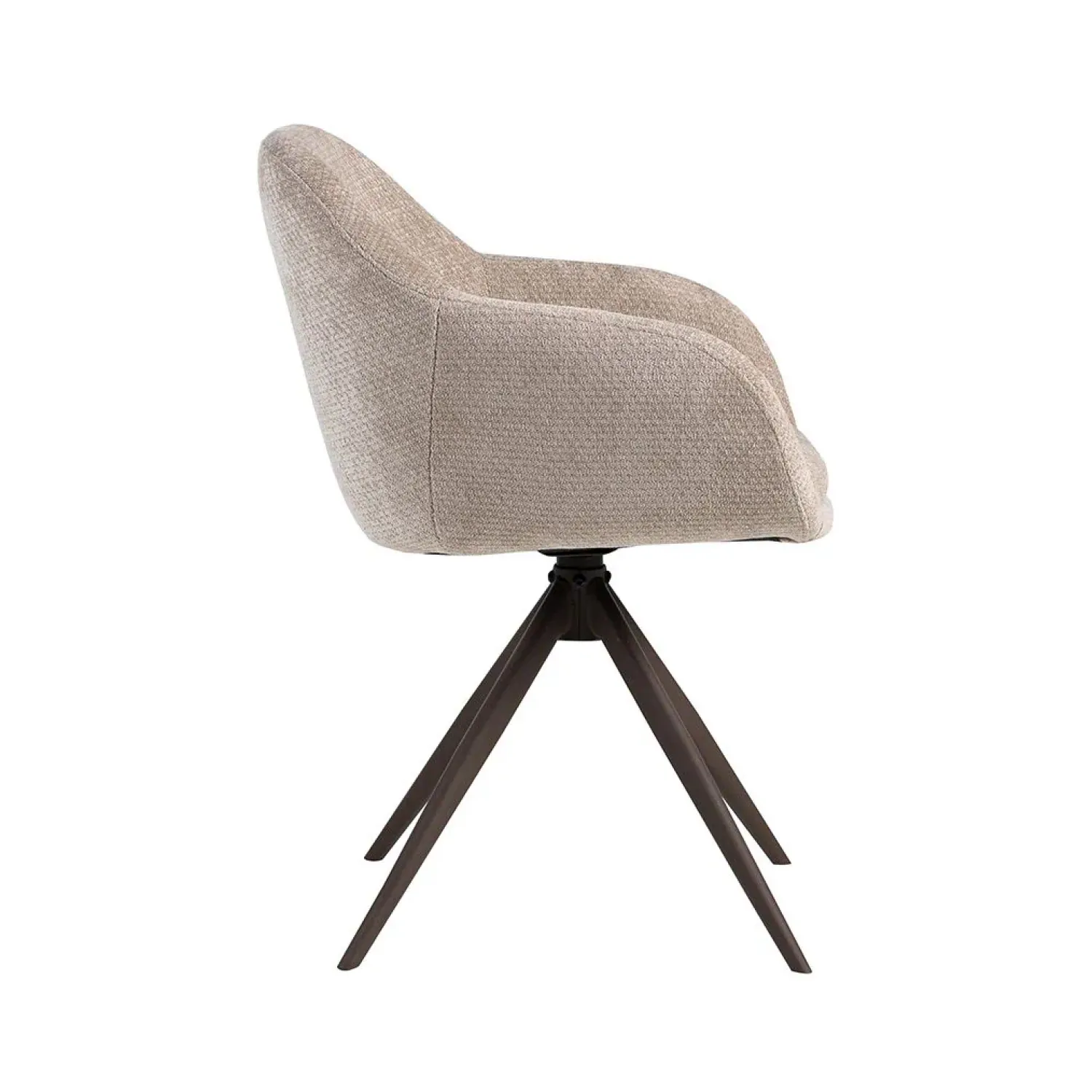 Label51 Eetkamerstoelen|Eetkamerstoel Fiby Clay met Brons poot