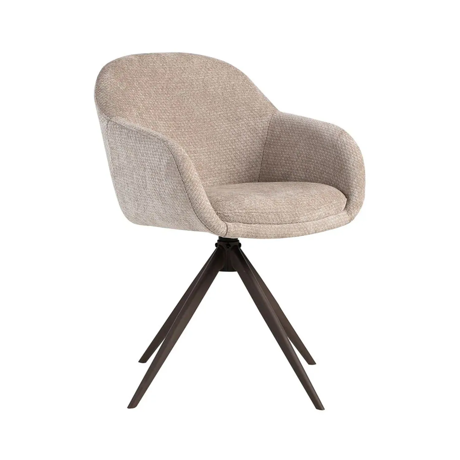 Label51 Eetkamerstoelen|Eetkamerstoel Fiby Clay met Brons poot