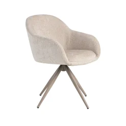 Label51 Eetkamerstoelen|Eetkamerstoel Fiby Naturel met Taupe poot