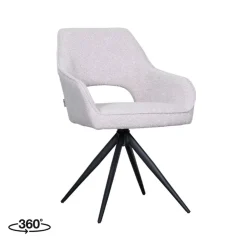 Label51 Eetkamerstoelen|Eetkamerstoel Finley Naturel Boucle