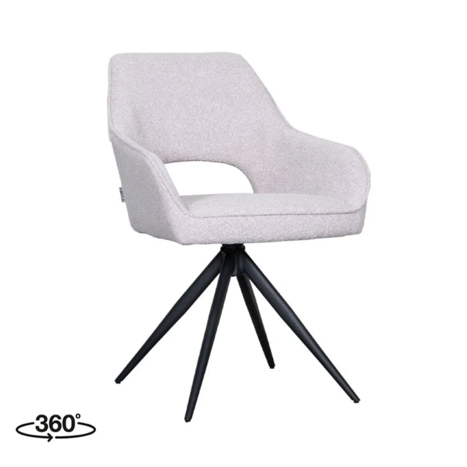 Label51 Eetkamerstoelen|Eetkamerstoel Finley Naturel Boucle
