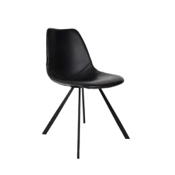 Dutchbone Eetkamerstoelen|Eetkamerstoel Franky Zwart