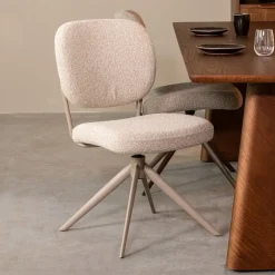Label51 Eetkamerstoelen|Eetkamerstoel Geneva Naturel Boucle