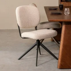 Label51 Eetkamerstoelen|Eetkamerstoel Geneva Naturel Boucle