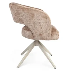 Furndea Eetkamerstoelen|Eetkamerstoel Lana Cinnamon met zand poot