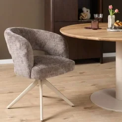 Furndea Eetkamerstoelen|Eetkamerstoel Lana Clay met zand poot
