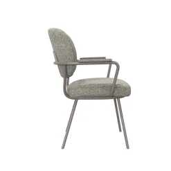 Label51 Eetkamerstoelen|Eetkamerstoel Lausanne Grijs Boucle