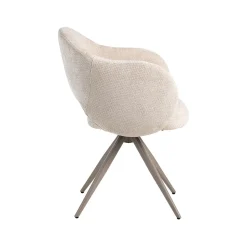 Label51 Eetkamerstoelen|Eetkamerstoel Lela Naturel met Taupe poot