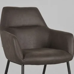 Cavetown Eetkamerstoelen|Eetkamerstoel Lenny antraciet