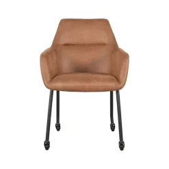 Cavetown Eetkamerstoelen|Eetkamerstoel Lenny cognac
