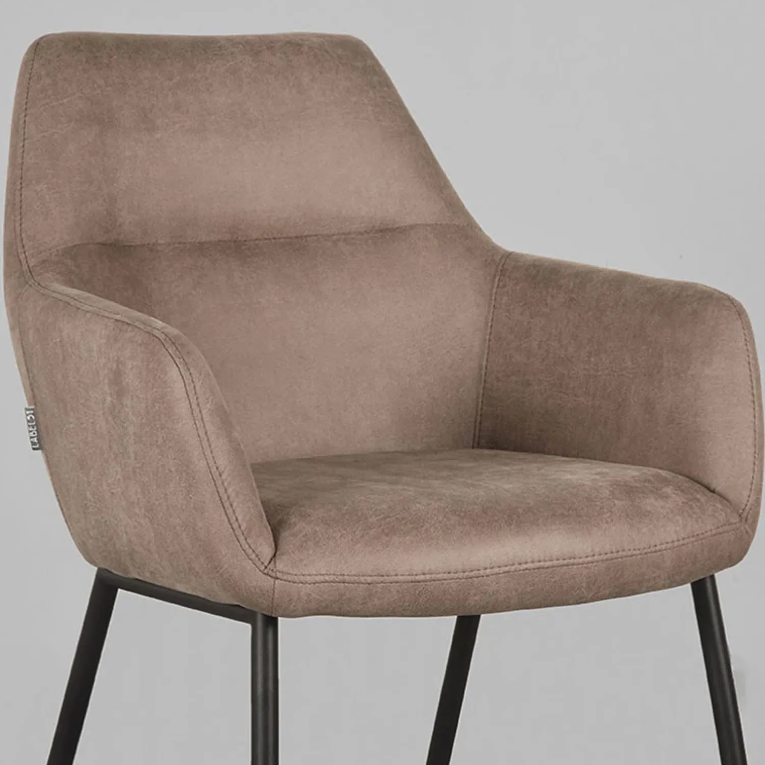 Cavetown Eetkamerstoelen|Eetkamerstoel Lenny taupe