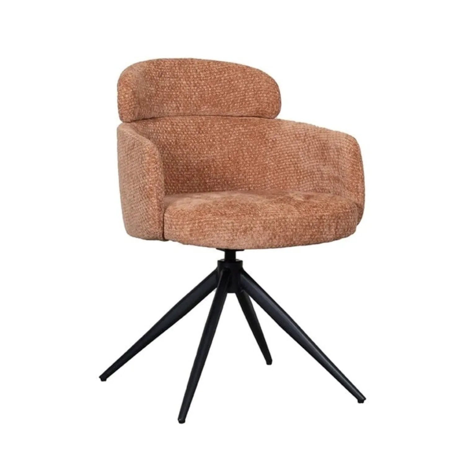 Label51 Eetkamerstoelen|Eetkamerstoel Levi Cognac Stof