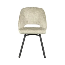 Label51 Eetkamerstoelen|Eetkamerstoel Lewis Beige Fluweel