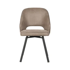 Label51 Eetkamerstoelen|Eetkamerstoel Lewis Taupe Micro Suede