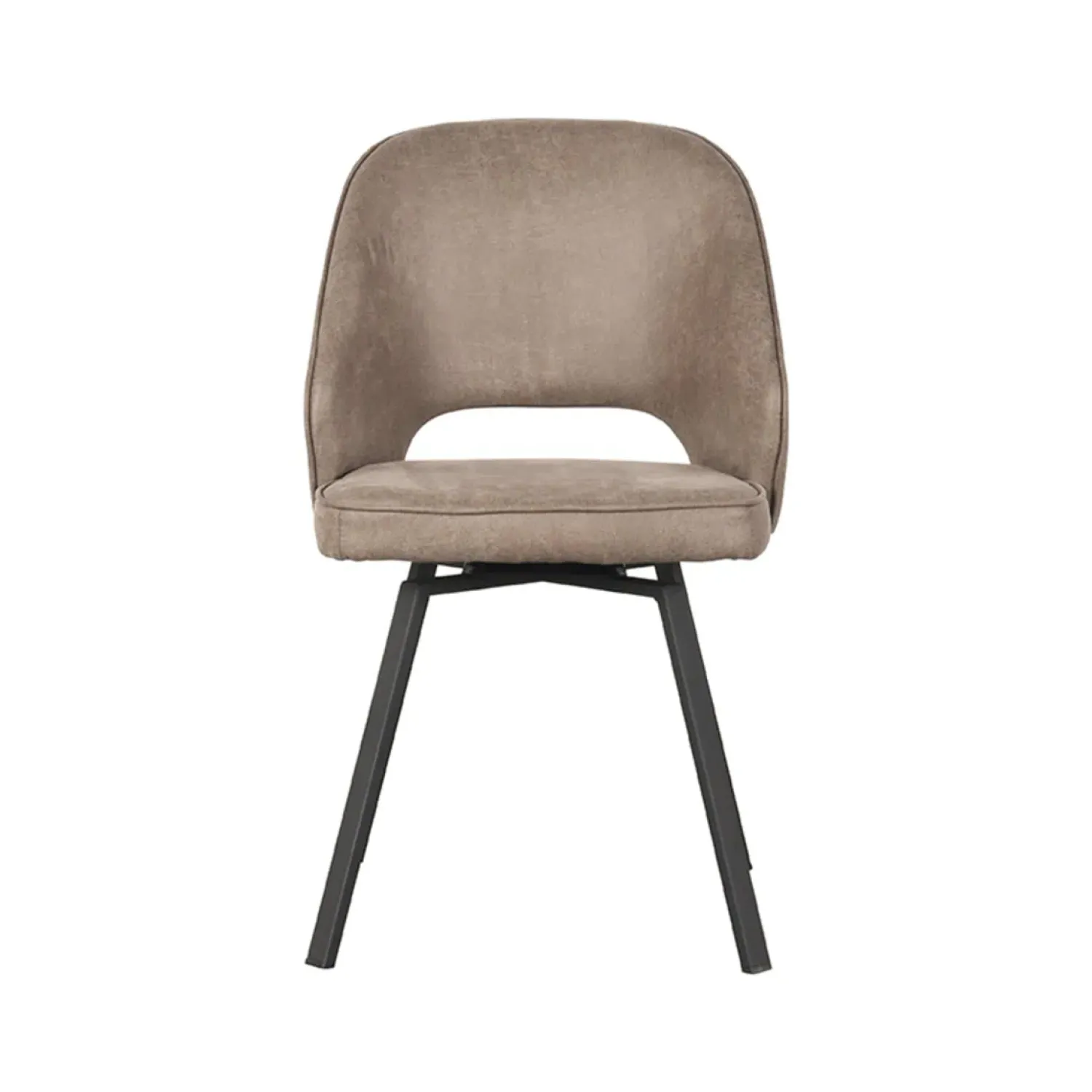 Label51 Eetkamerstoelen|Eetkamerstoel Lewis Taupe Micro Suede