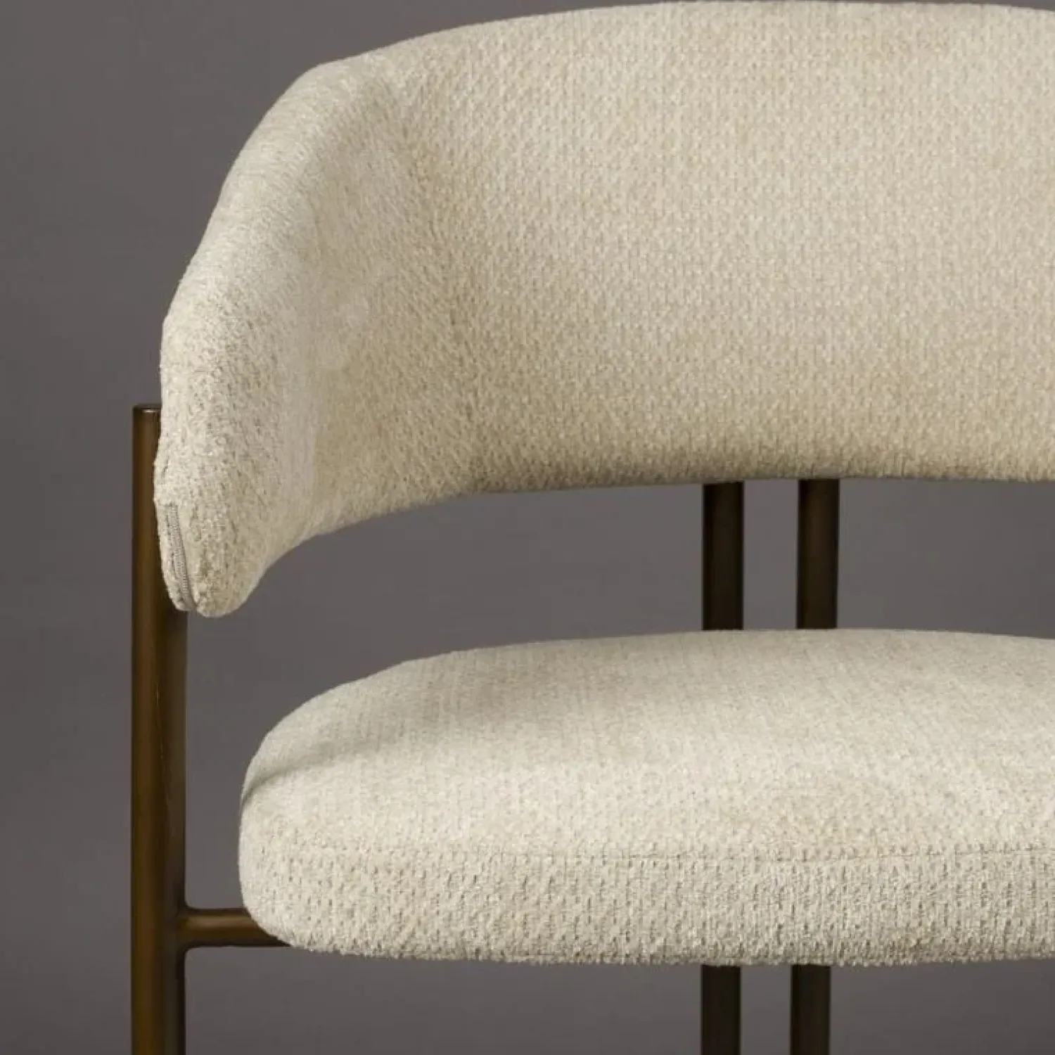 Dutchbone Eetkamerstoelen|Eetkamerstoel Naida Beige