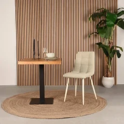 Label51 Eetkamerstoelen|Eetkamerstoel Nino Zand Stof
