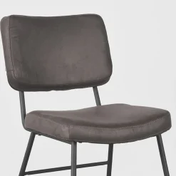Label51 Eetkamerstoelen|Eetkamerstoel Noah Antraciet Micro Suede
