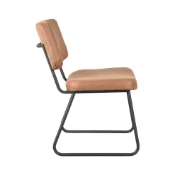 Label51 Eetkamerstoelen|Eetkamerstoel Noah Cognac Micro Suede