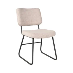 Label51 Eetkamerstoelen|Eetkamerstoel Noah Naturel Boucle