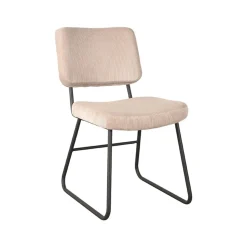 Label51 Eetkamerstoelen|Eetkamerstoel Noah Naturel Ribcord